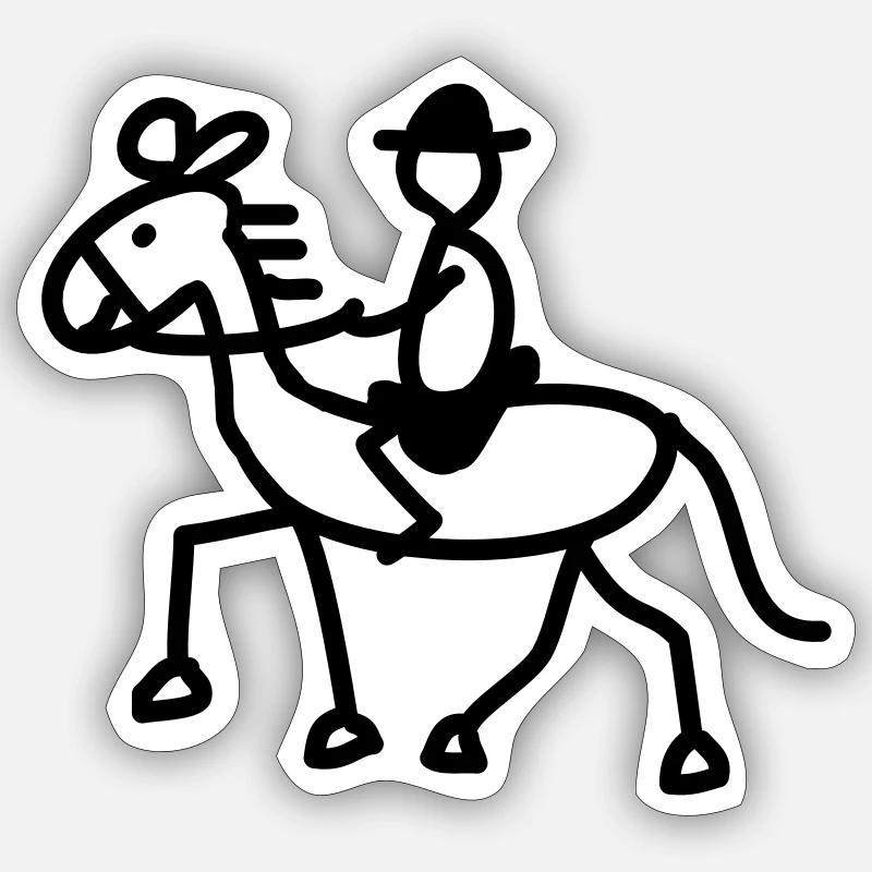 cavalier Sticker taille S (10 x 10 cm)