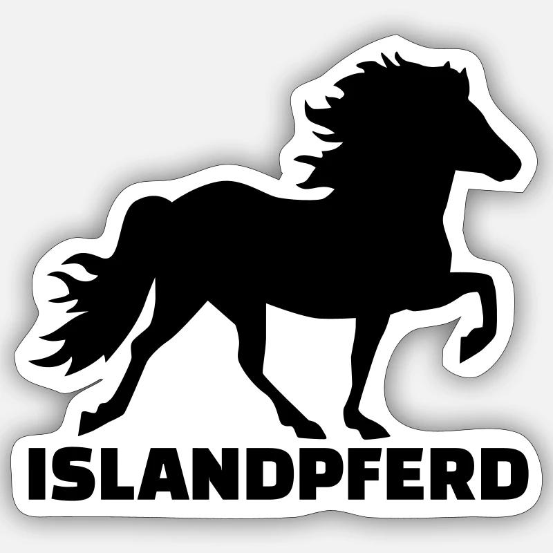 Islandpferd Sticker Größe S (10 x 10 cm)