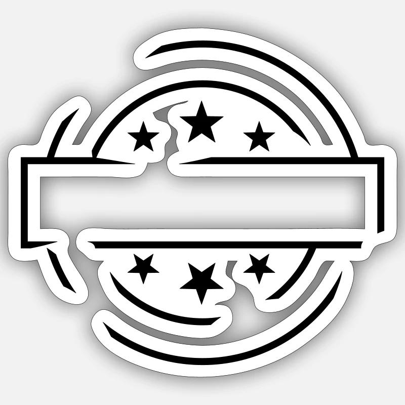 personalisierbar stempel - Sticker Größe S (10 x 10 cm) - Mattweiß