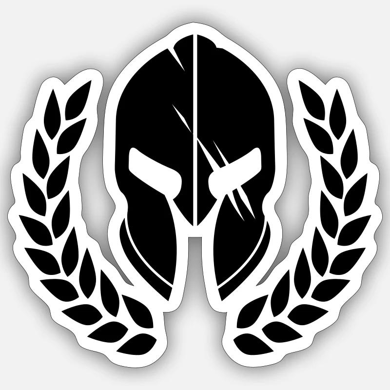 sparta - Sticker taille S (10 x 10 cm) - blanc mat