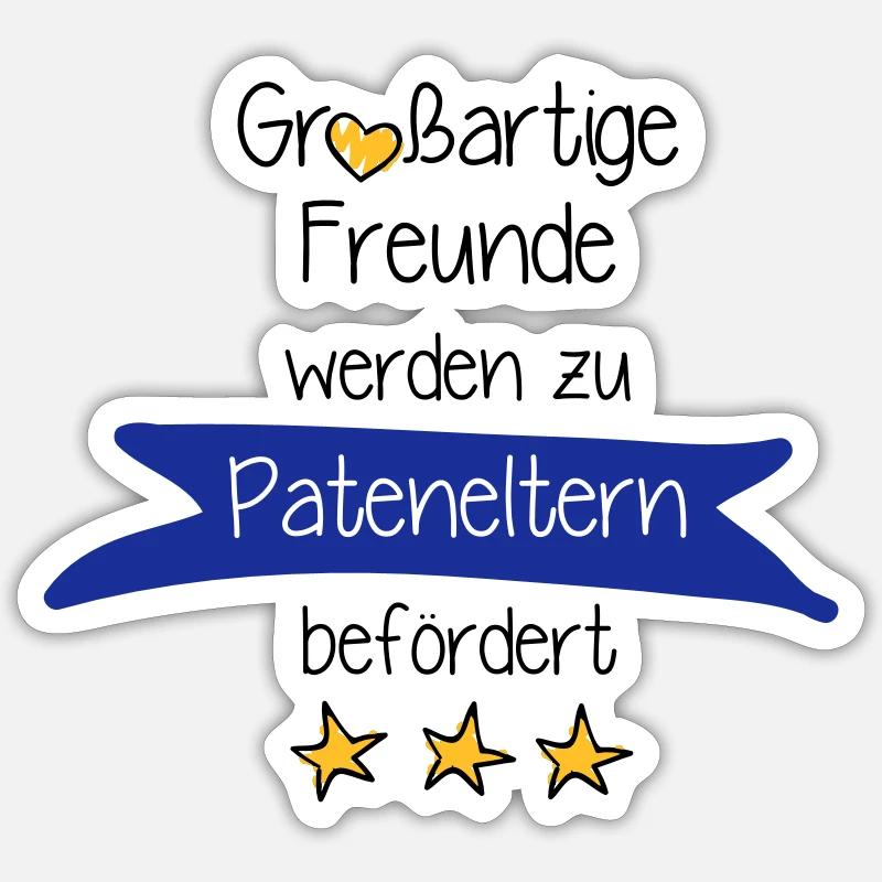 Großartige Freunde - Sticker Größe S (10 x 10 cm) - Mattweiß