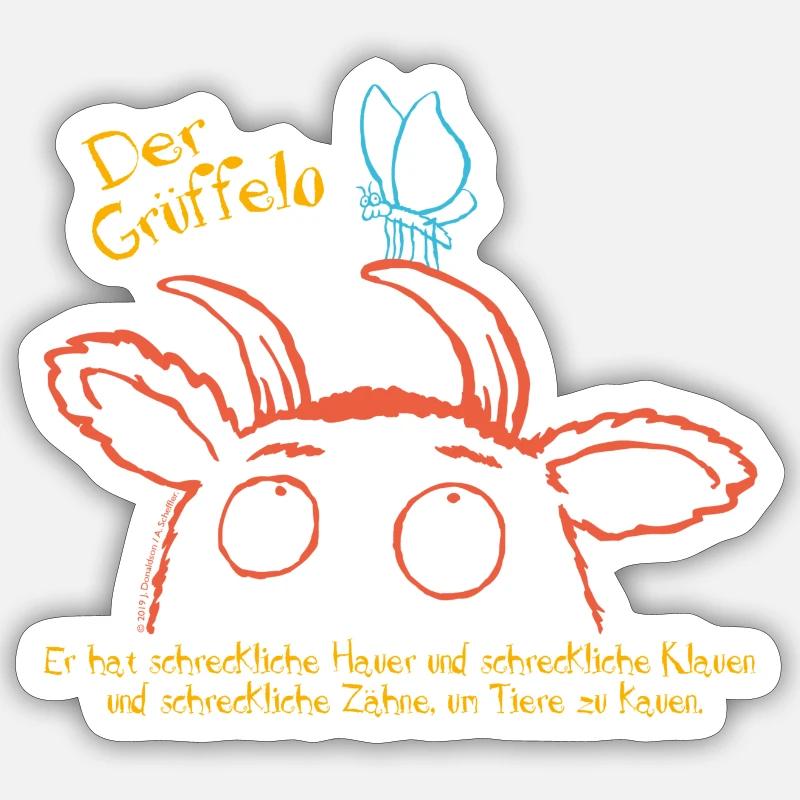 Der Grüffelo Schmetterling - Sticker Größe S (10 x 10 cm) - Mattweiß