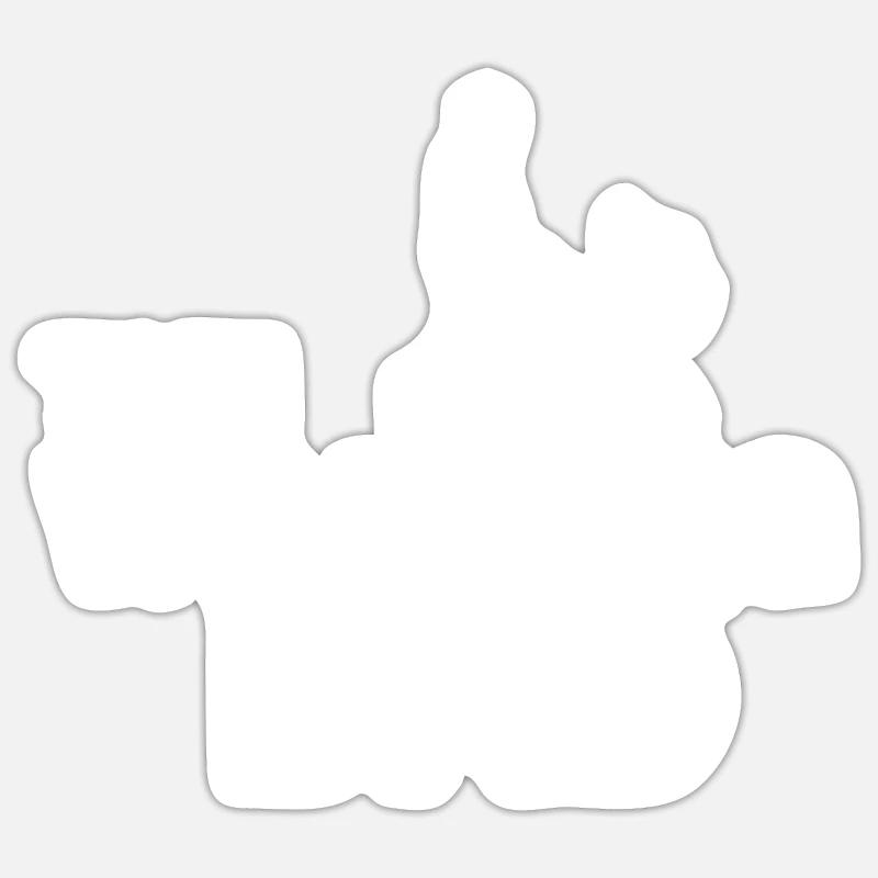 The Walking Dad - Sticker size S (10 x 10 cm) - white matte
