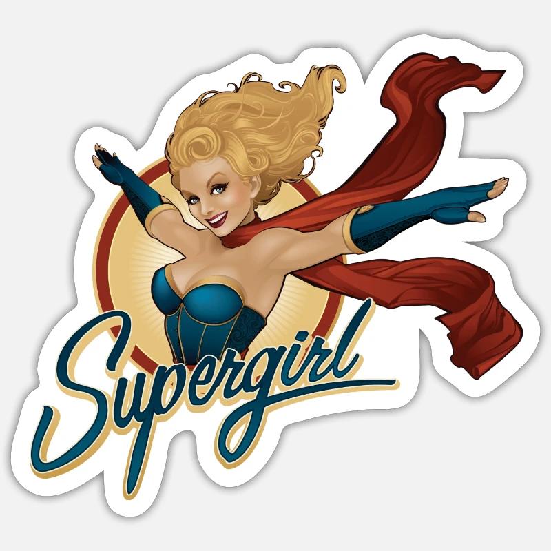 DC Comics Bombshells Supergirl Portrait Sticker size S (10 x 10 cm)