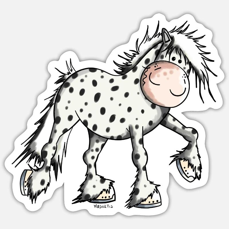 Happy Knabstrupper - Sticker size S (10 x 10 cm) - white matte