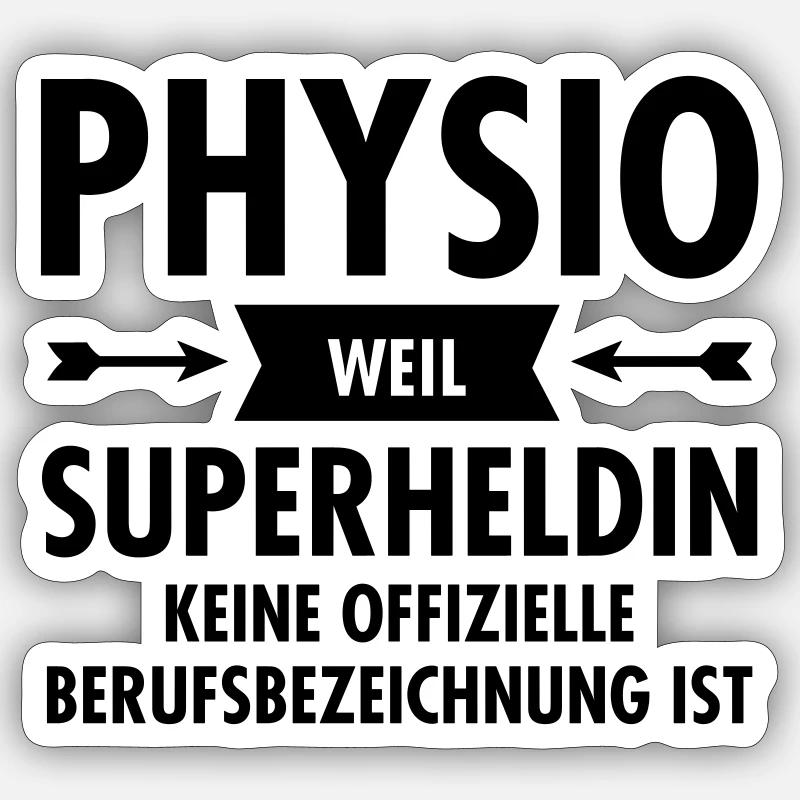 Physio Superheldin Sticker size S (10 x 10 cm)