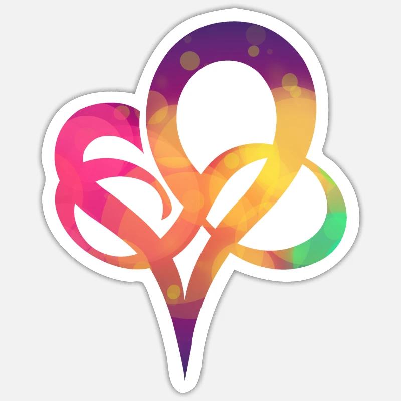 Amour infini - Sticker taille S (10 x 10 cm) - blanc mat