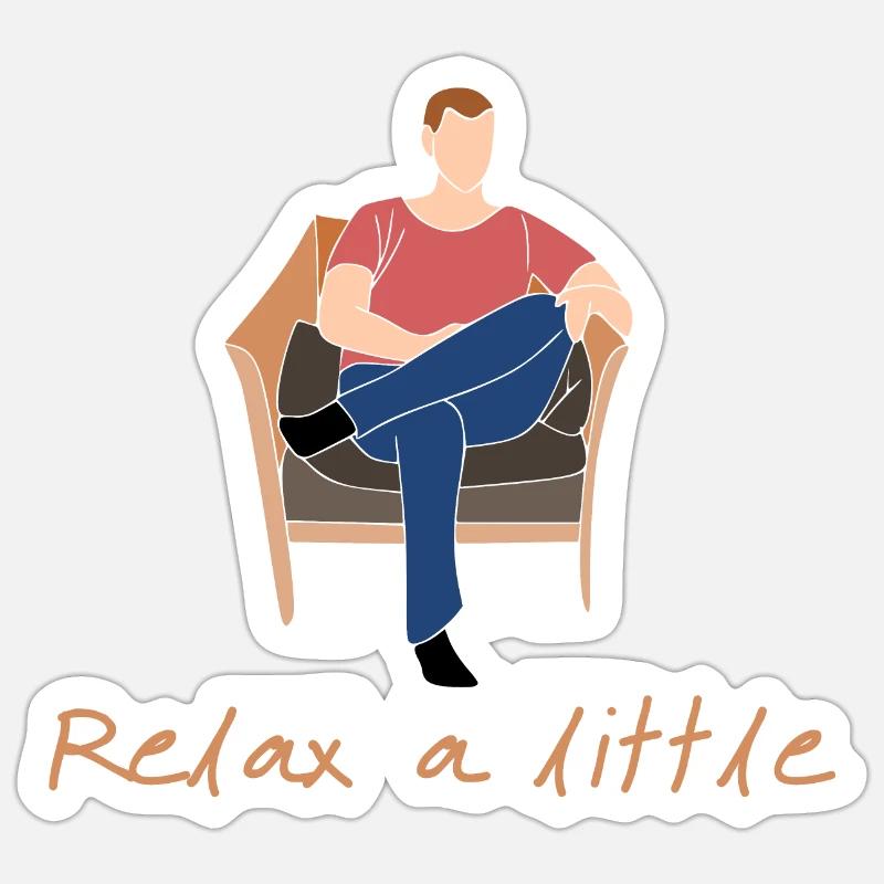 Relax a little - Sticker size S (10 x 10 cm) - white matte