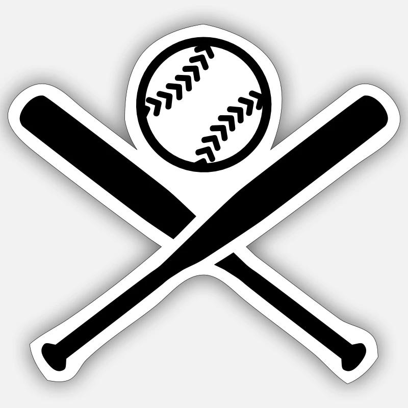 Softball - Sticker size S (10 x 10 cm) - white matte