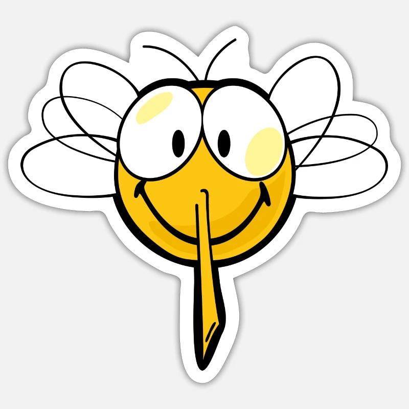 Smiley Mosquito Sticker size S (10 x 10 cm)