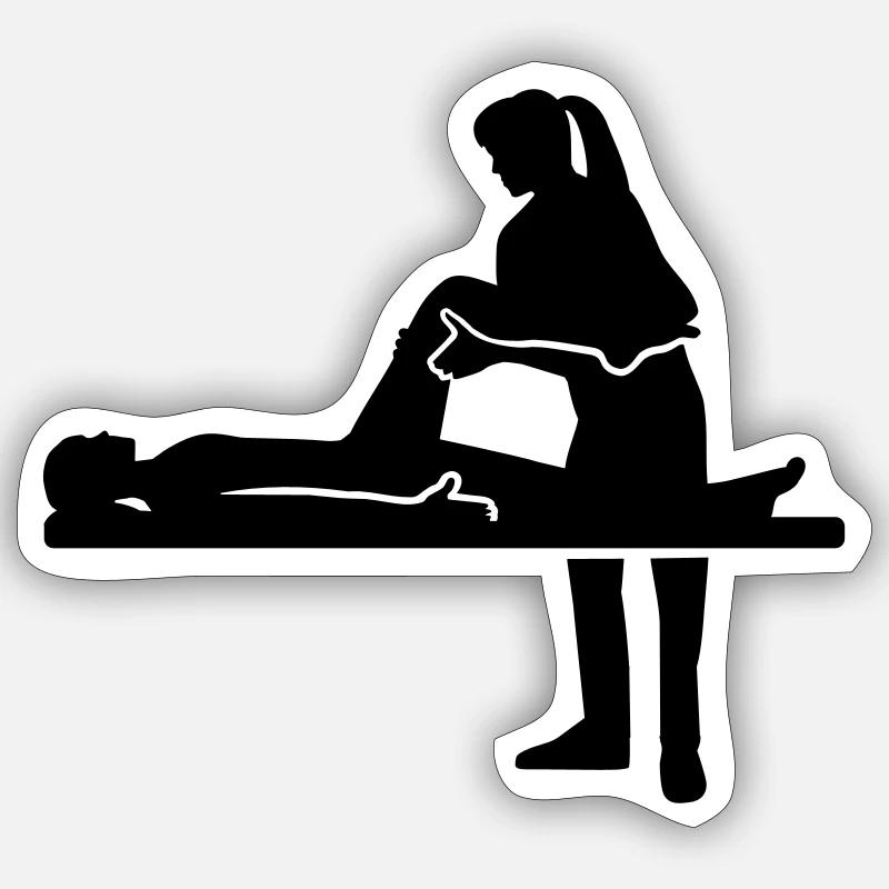 Physiothérapeute Sticker taille S (10 x 10 cm)