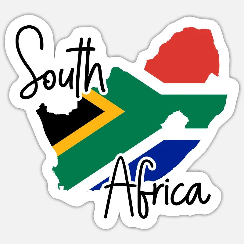 Südafrika - Sticker Größe S (10 x 10 cm) - Mattweiß