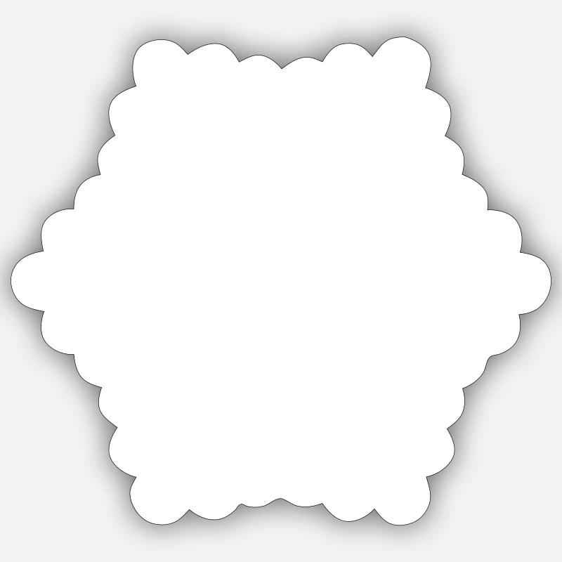 flocon de neige Sticker taille S (10 x 10 cm)