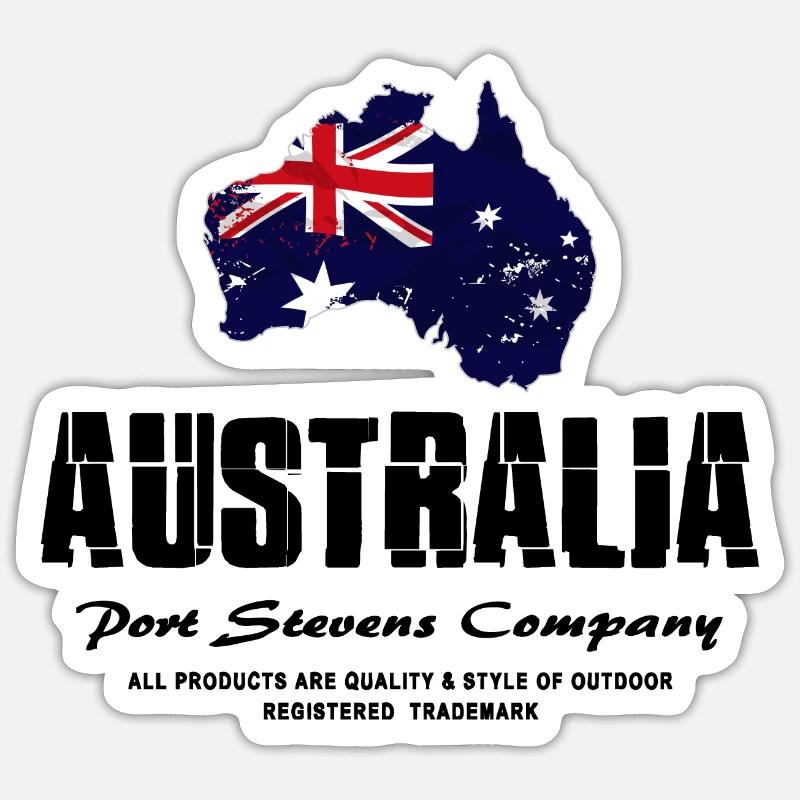 Australia - Australien - Sticker Größe S (10 x 10 cm) - Mattweiß