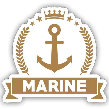 Seemann / Boot / Marine / Meer / Fischer - Sticker Größe S (10 x 10 cm) - Mattweiß - Vorne