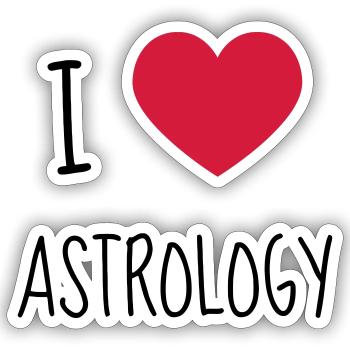 Astrologie / Astrologue / Horoscope / Voyance / - Sticker taille S (10 x 10 cm) - blanc mat - Devant