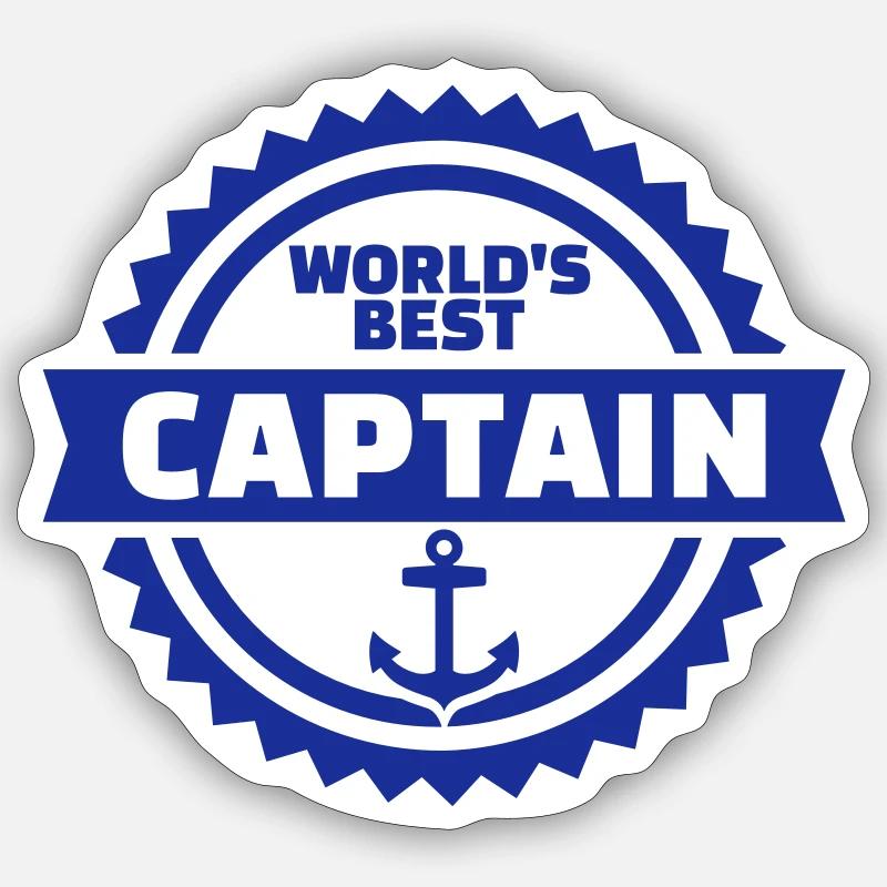 Captain - Sticker size S (10 x 10 cm) - white matte