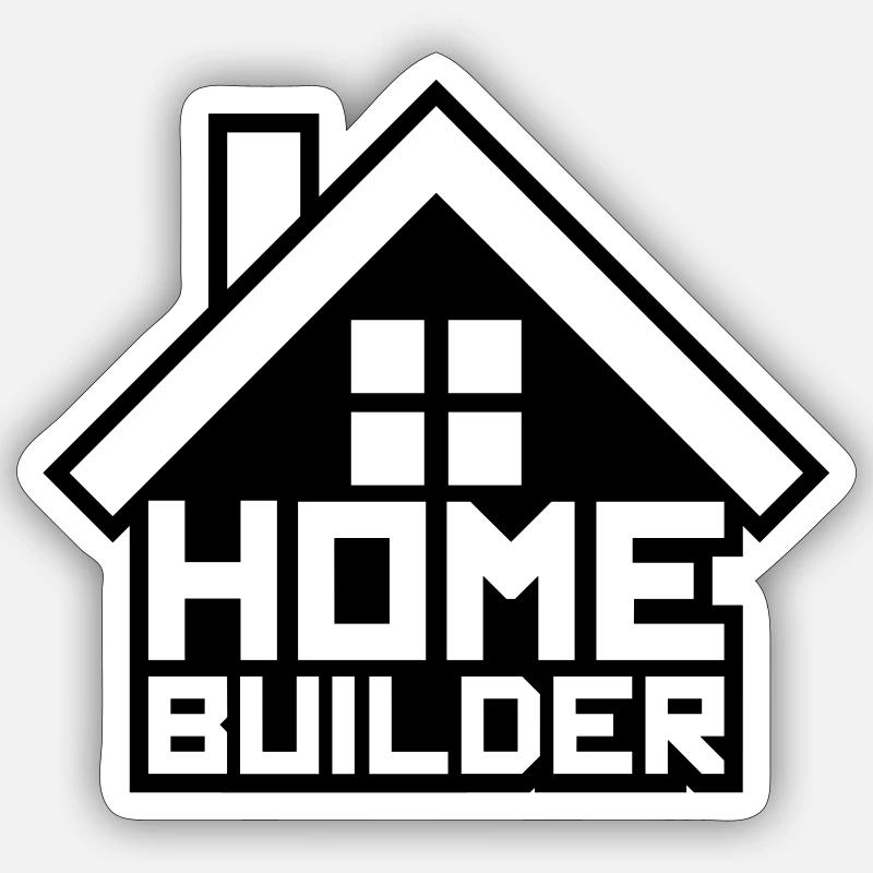 contour version logo home home builder house ba Sticker size S (10 x 10 cm)