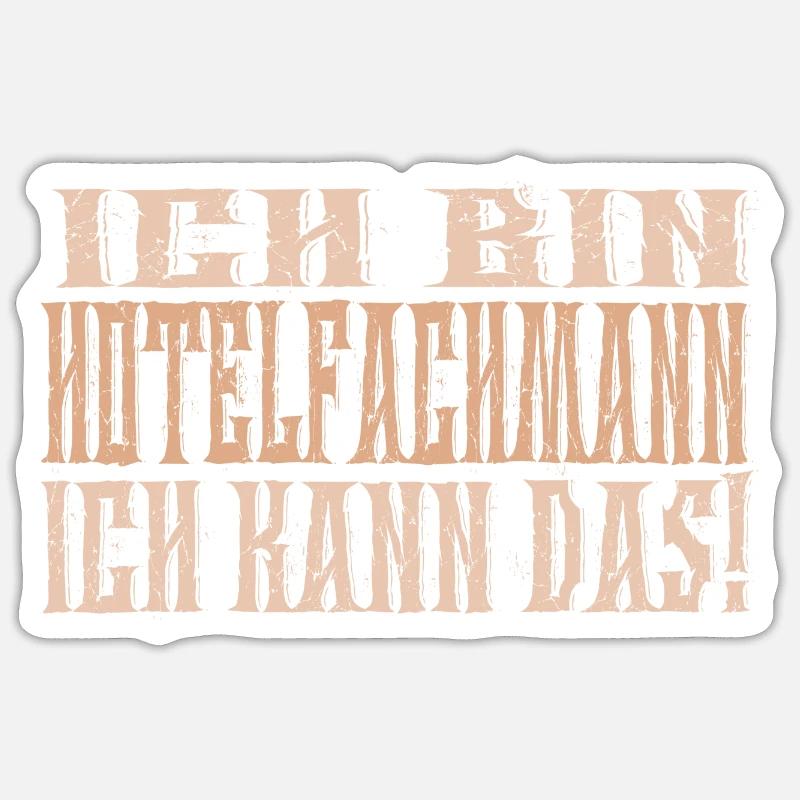 Ich bin Hotelfachmann Sticker Größe S (10 x 10 cm)