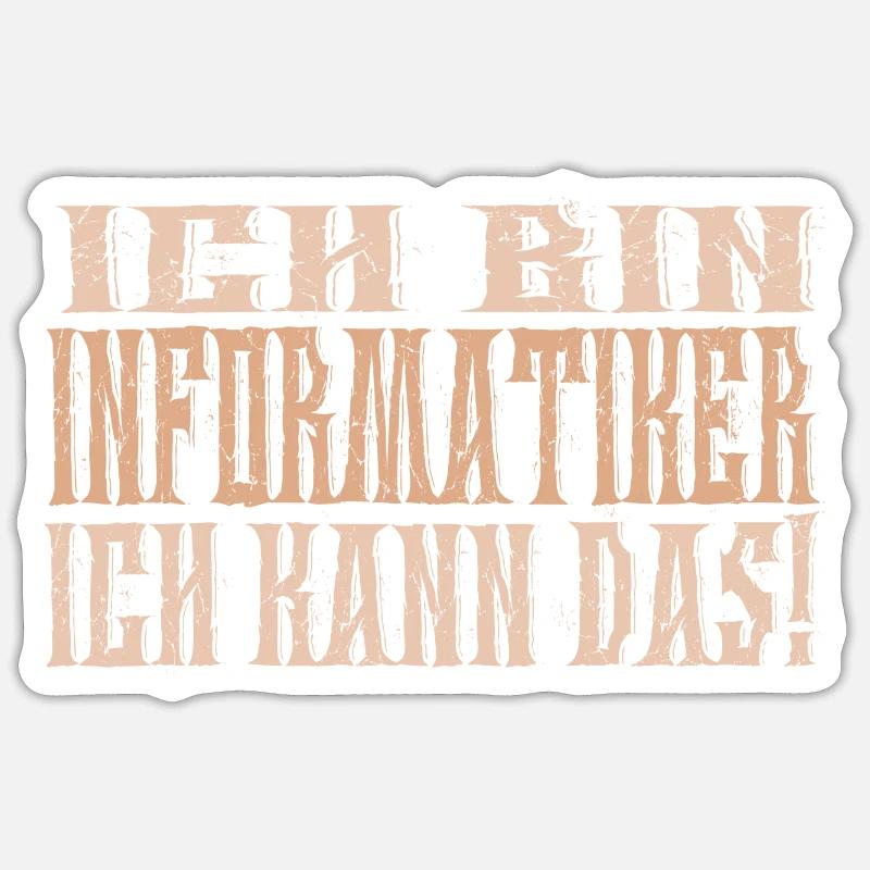 Ich bin Informatiker Sticker Größe S (10 x 10 cm)