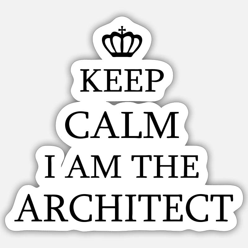 architect - Sticker Größe S (10 x 10 cm) - Mattweiß