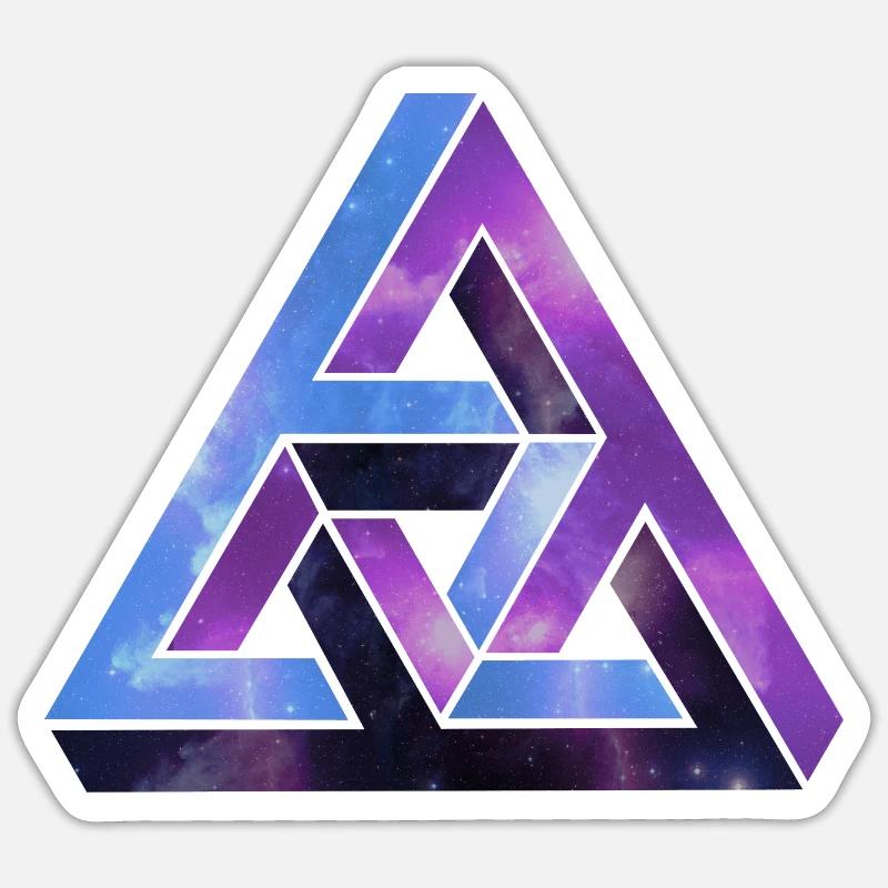 Optische Täuschung - Optical Illusion - Sticker Größe S (10 x 10 cm) - Mattweiß