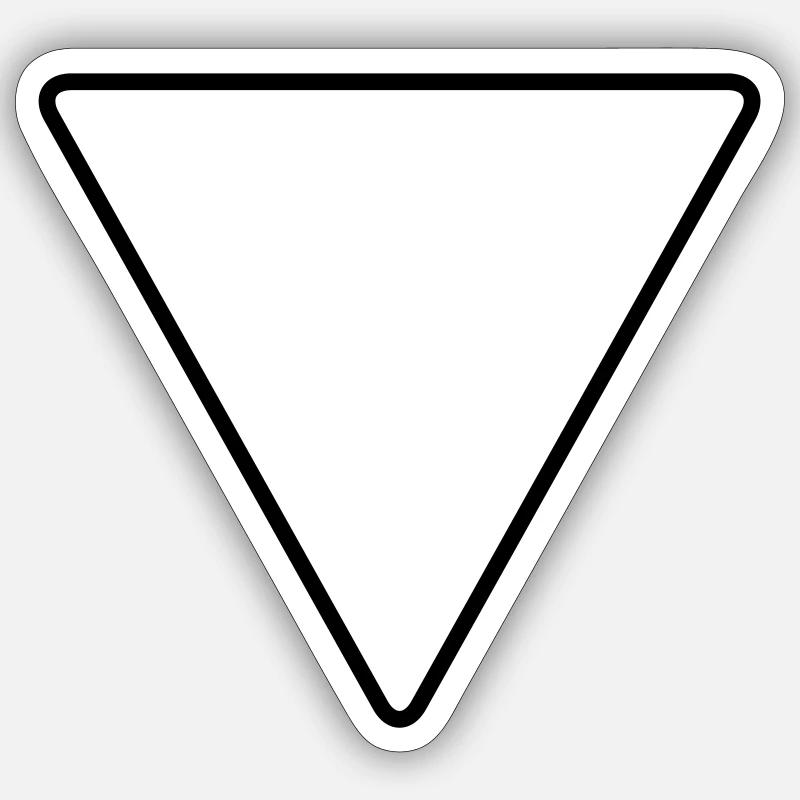 Dreieck mit abgerundeten Ecken als Warnschild Sticker Größe S (10 x 10 cm)