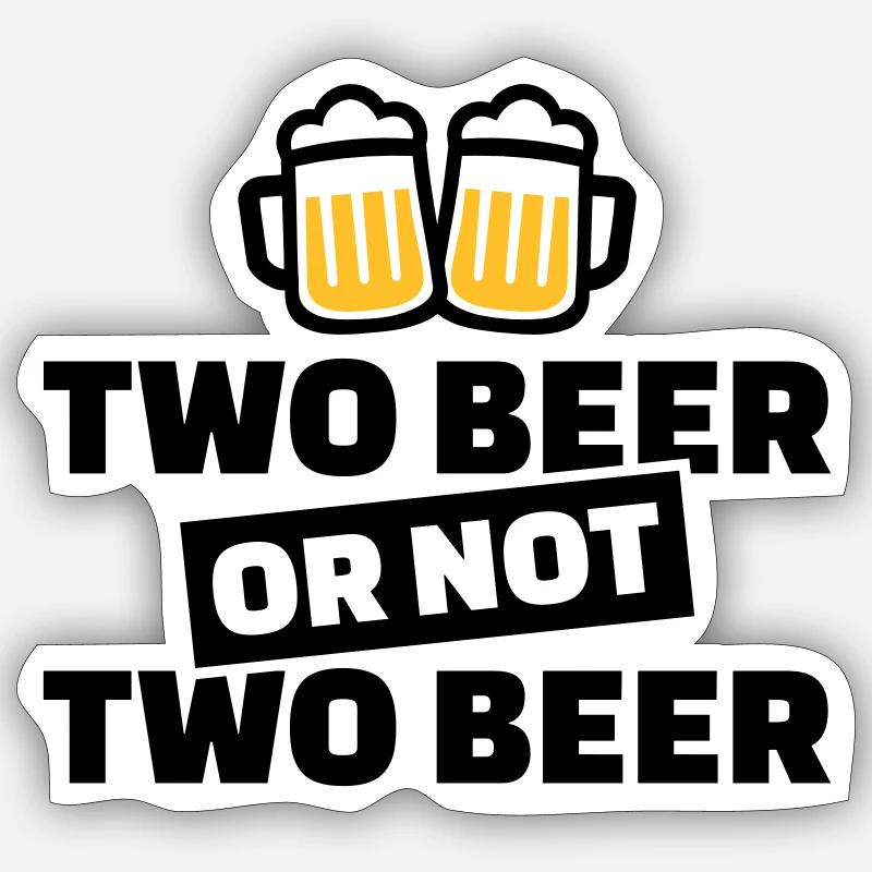 Bier - Sticker Größe S (10 x 10 cm) - Mattweiß