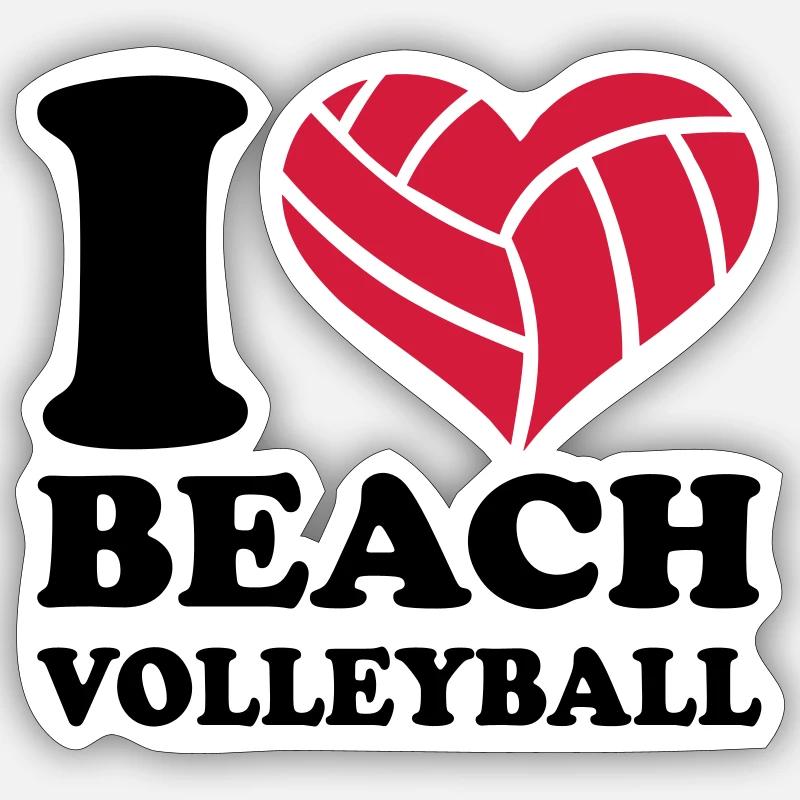beach volleyball Sticker size S (10 x 10 cm)