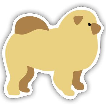 Chow-Chow - Sticker Größe S (10 x 10 cm) - Mattweiß - Vorne