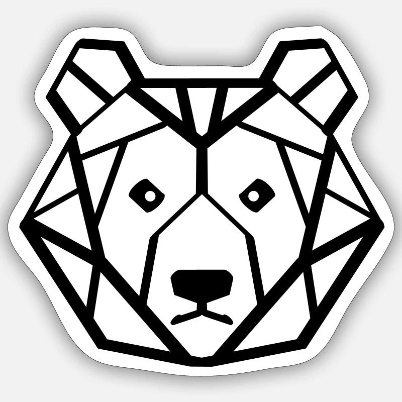 baer - Sticker Größe S (10 x 10 cm) - Mattweiß