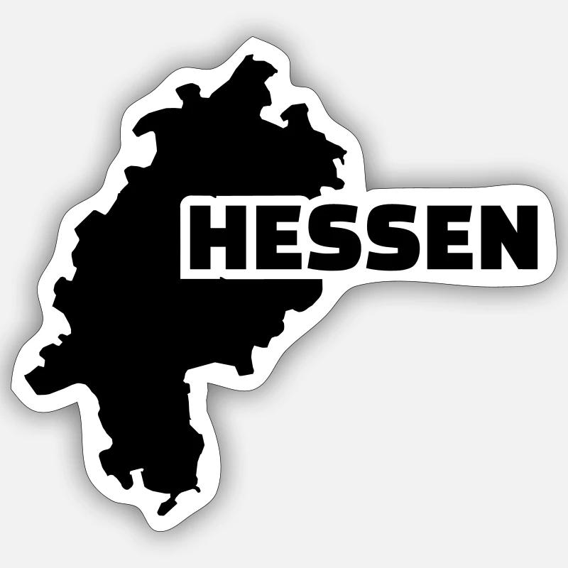 Hessen - Sticker Größe S (10 x 10 cm) - Mattweiß