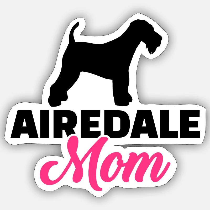 Airedale Terrier Sticker Größe S (10 x 10 cm)