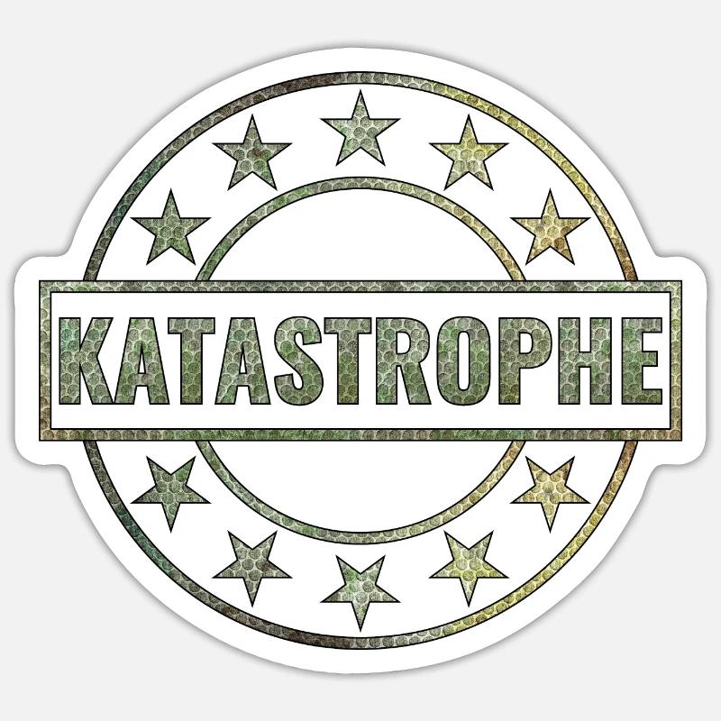 catastrophe - Sticker taille S (10 x 10 cm) - blanc mat