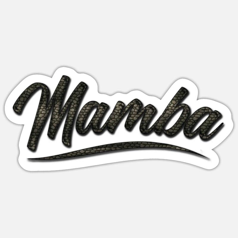 black mamba - Sticker Größe S (10 x 10 cm) - Mattweiß