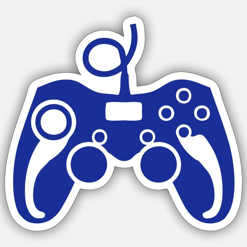Paddle-PC-Videospiel-Controller - Sticker Größe S (10 x 10 cm) - Mattweiß