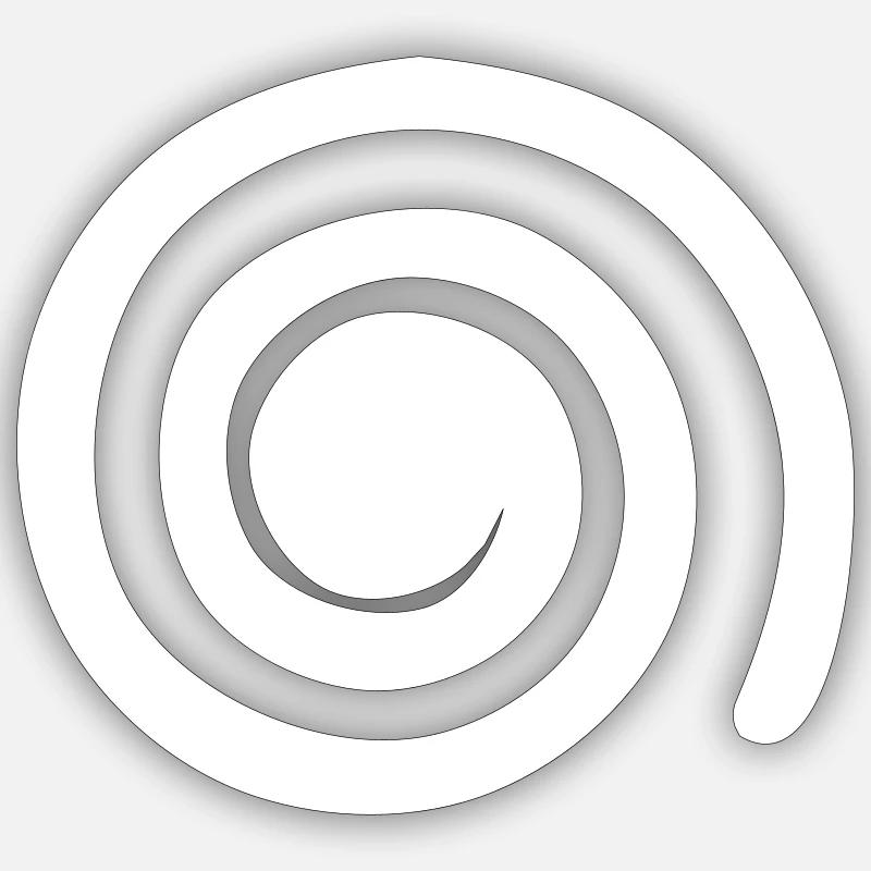 Spirale - Sticker Größe S (10 x 10 cm) - Mattweiß