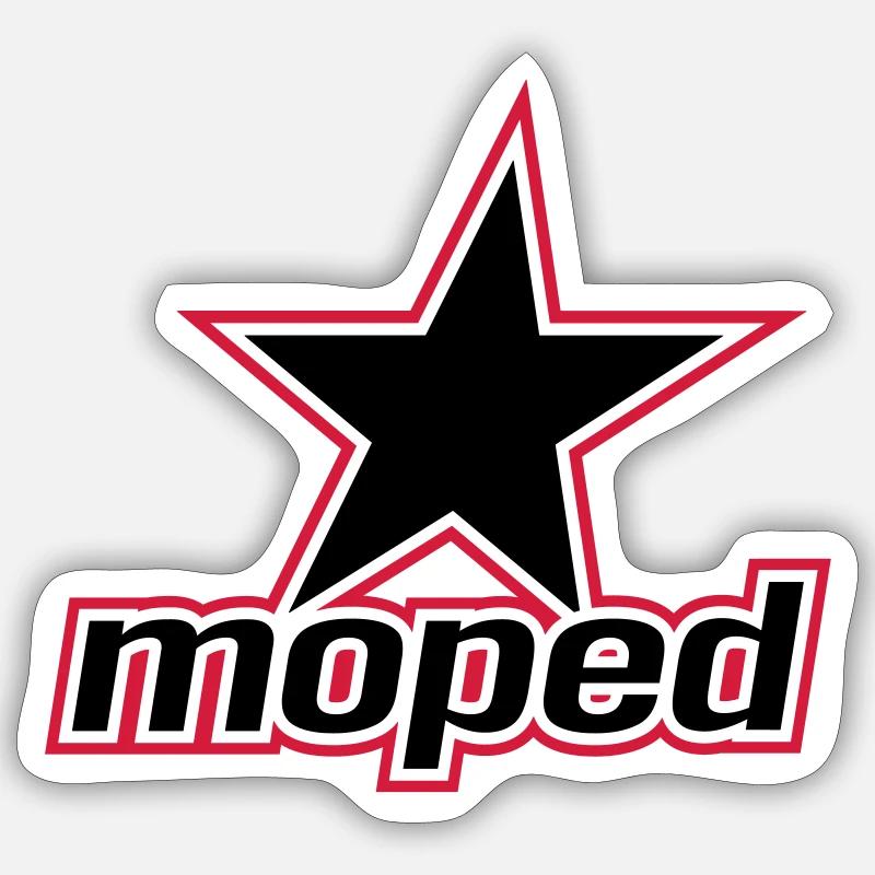 Étoile de cyclomoteur (3c) Sticker taille S (10 x 10 cm)