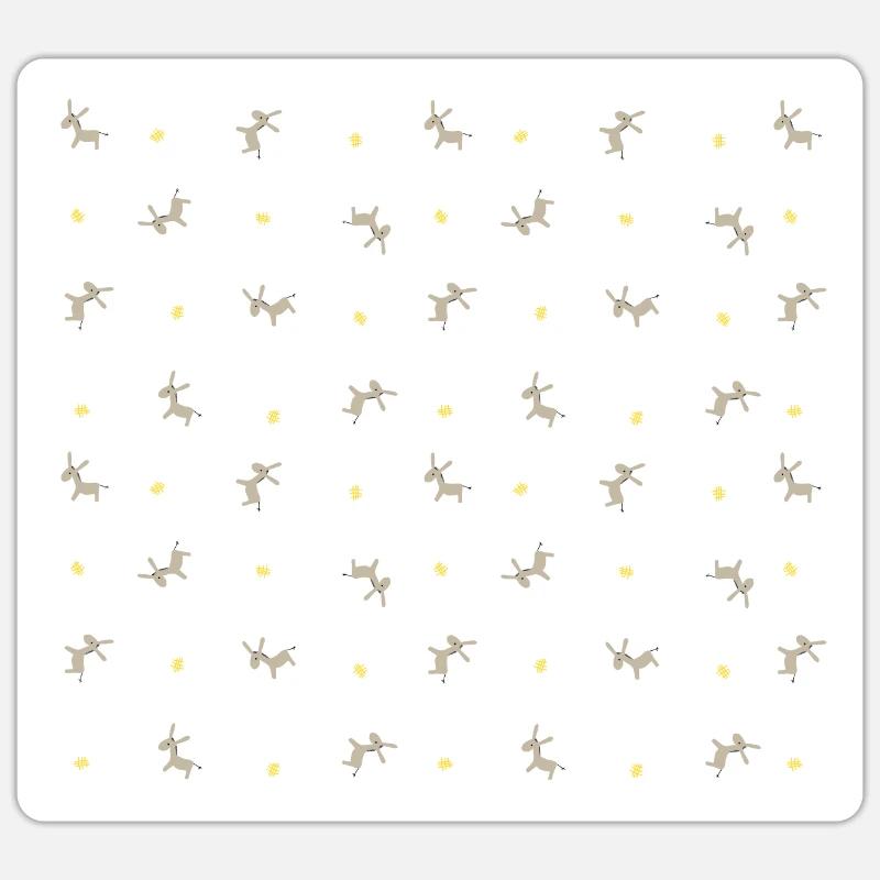 Esel Allover Muster Sticker Größe S (10 x 10 cm)