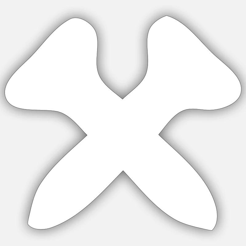 Golf tee - Sticker Größe S (10 x 10 cm) - Mattweiß