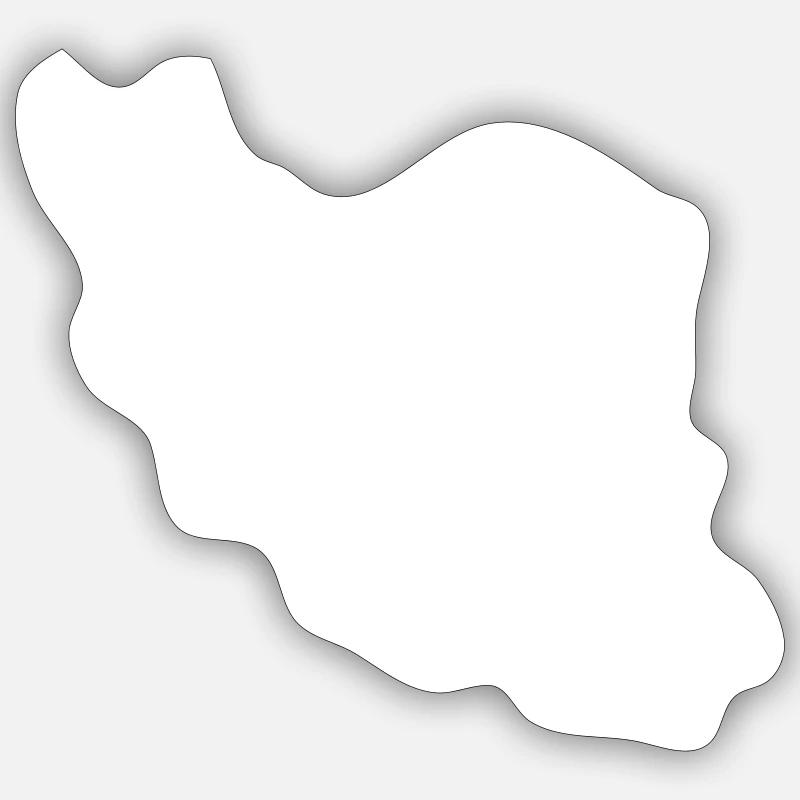 Iran - Sticker størrelse S (10 x 10 cm) - mat hvid