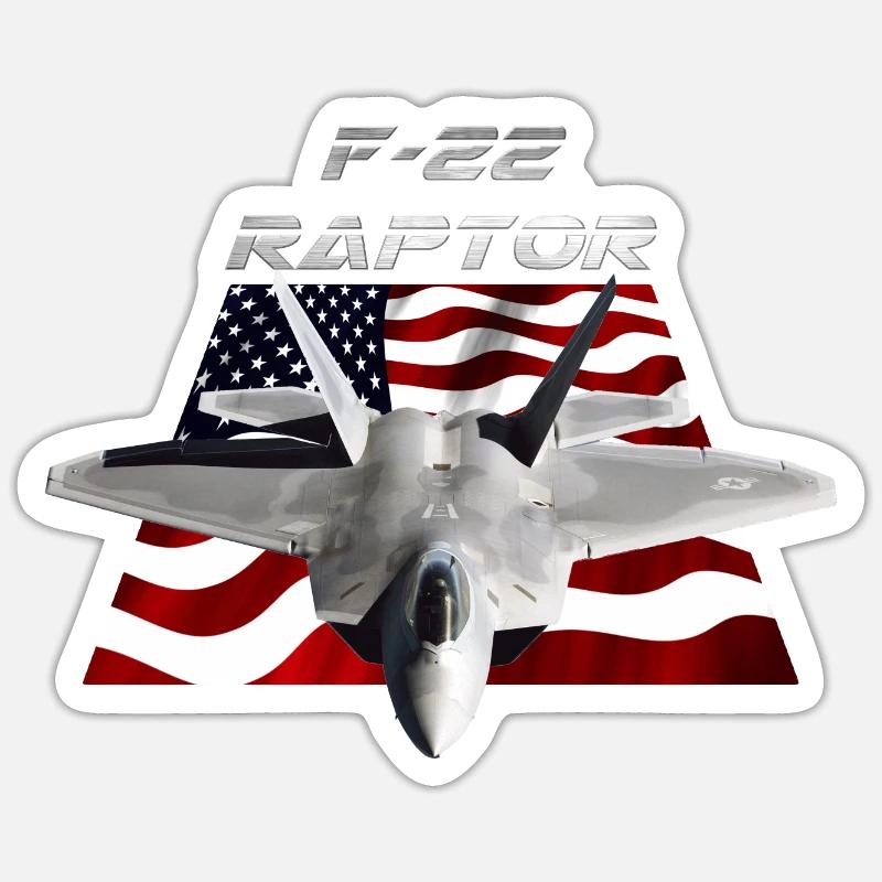 F-22 Raptor Jet Sticker size S (10 x 10 cm)