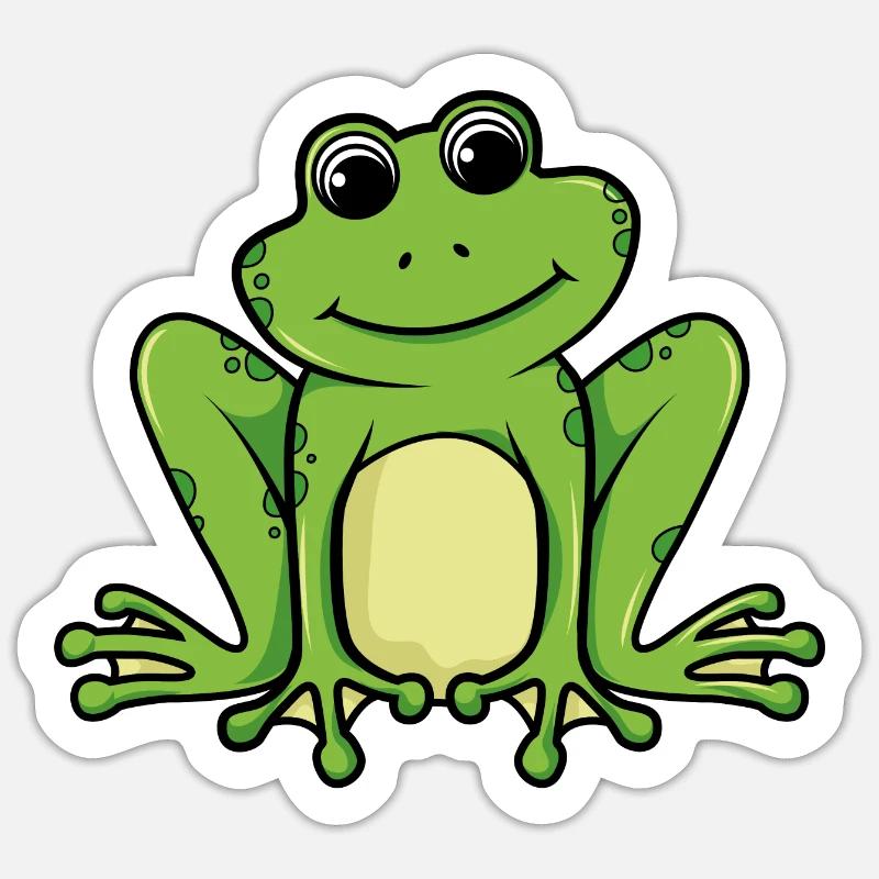 Frosch - Sticker størrelse S (10 x 10 cm) - mat hvid