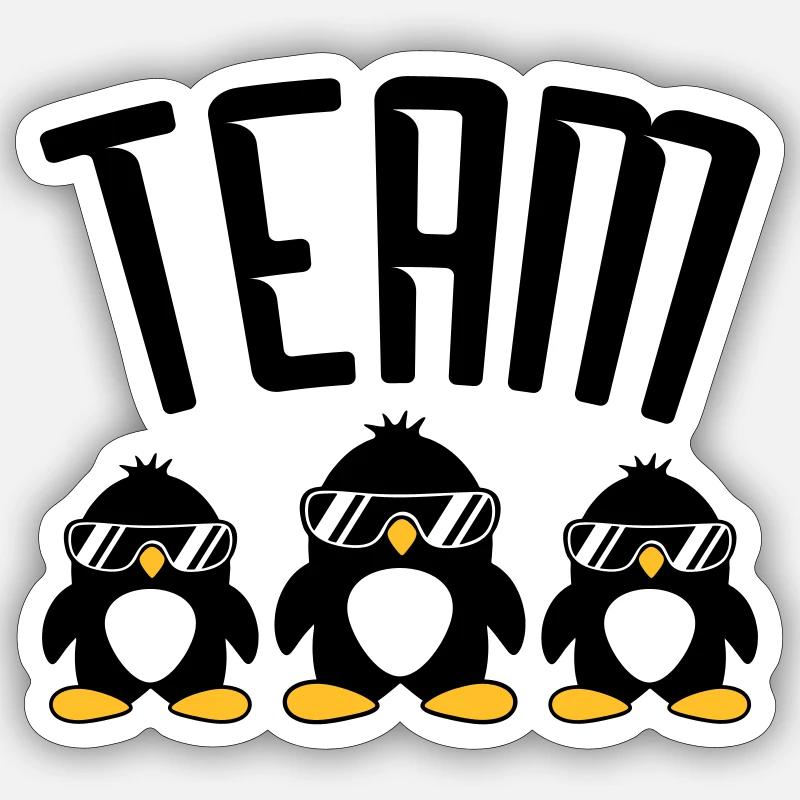 Logo Team Pinguine Sticker Größe S (10 x 10 cm)