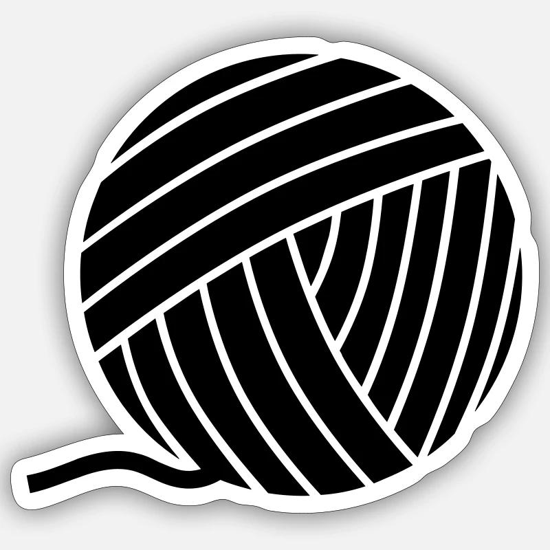 Fil - Sticker taille S (10 x 10 cm) - blanc mat