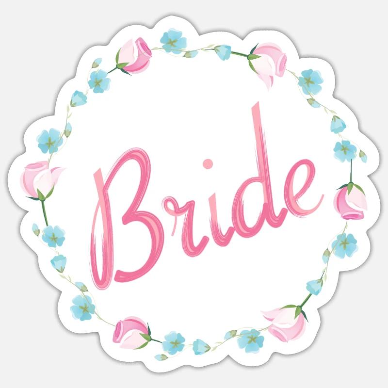 la mariée - Sticker taille S (10 x 10 cm) - blanc mat