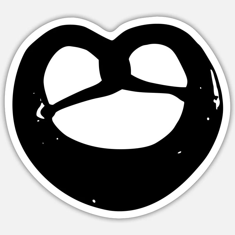 pretzel - Sticker size S (10 x 10 cm) - white matte