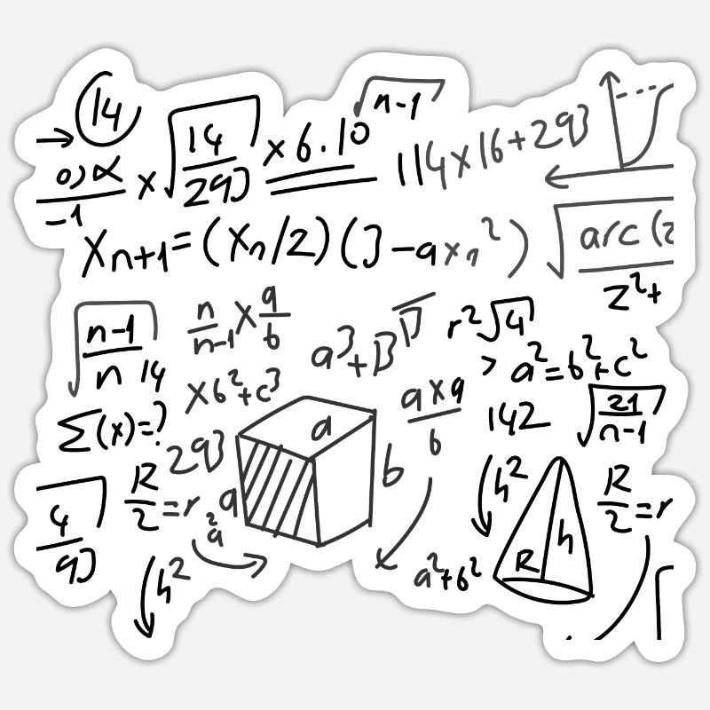 Mathe Sticker Größe S (10 x 10 cm)