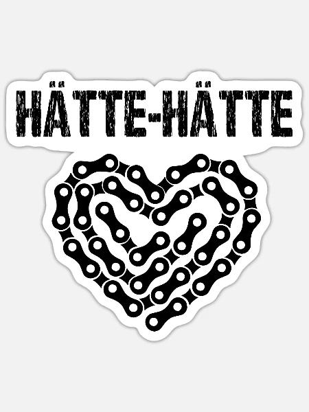 Fahrrad - Sticker Größe S (10 x 10 cm) - Mattweiß