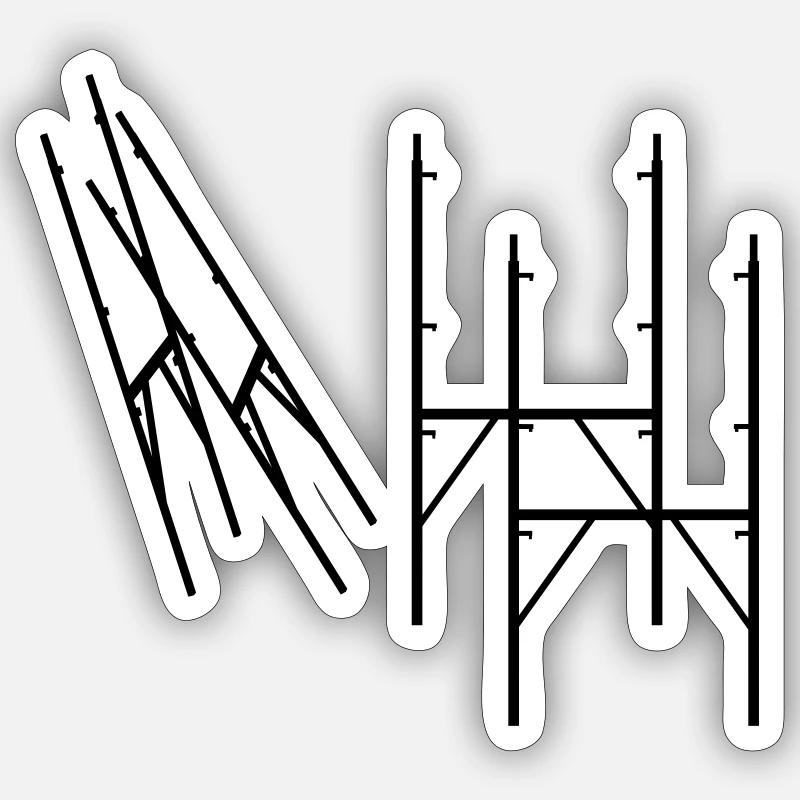 metal scaffolding for construction Sticker size S (10 x 10 cm)